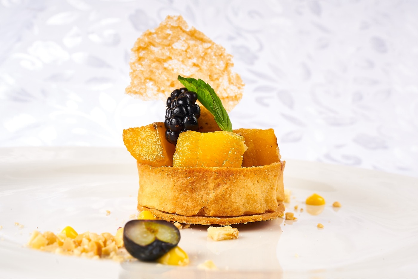 Tarta de platano macho caramelizado